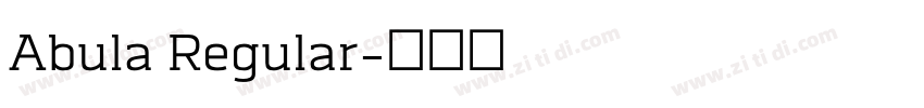 Abula Regular字体转换